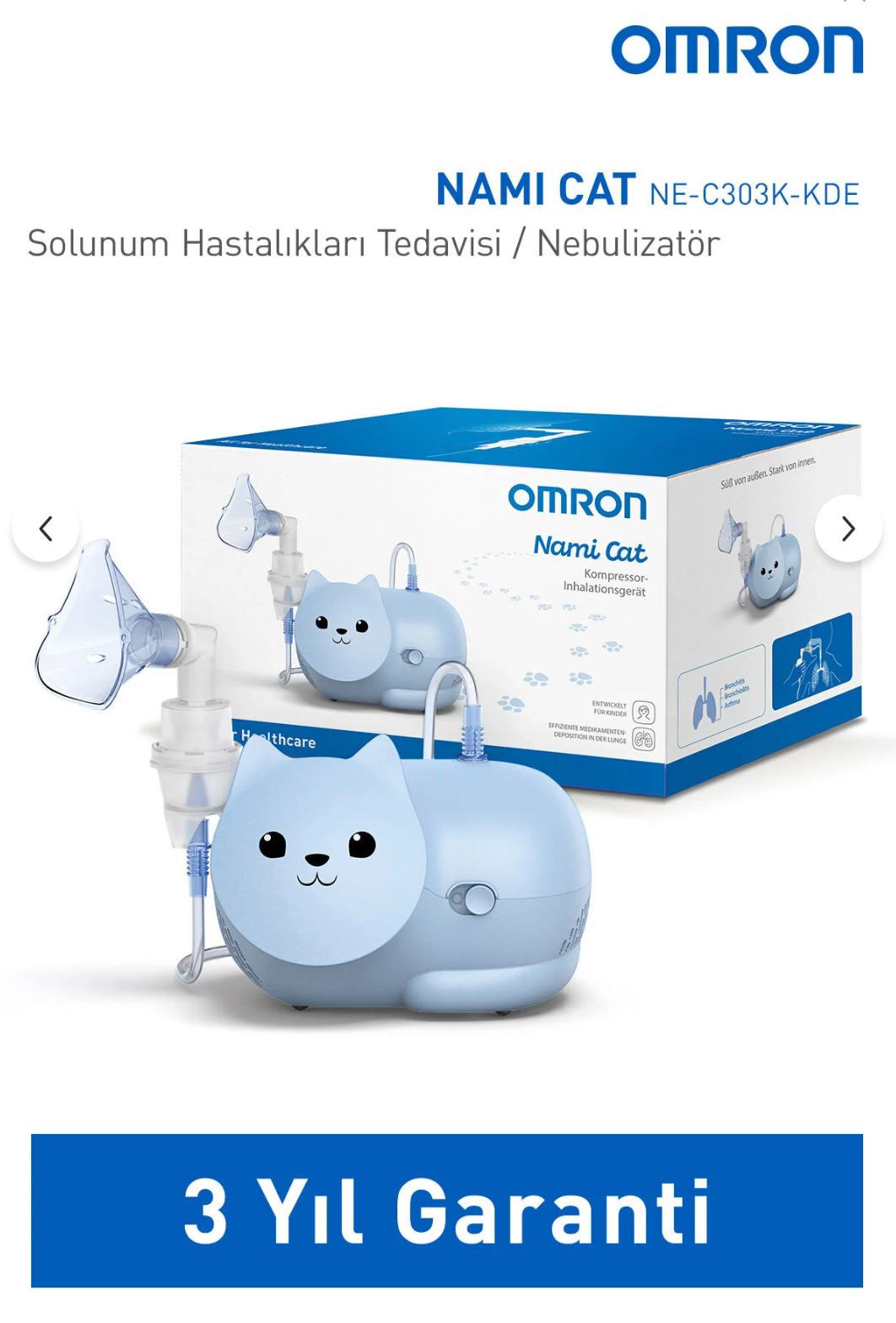 Omron Nami Cat, Çocuklara Uygun Sevimli Nebulizatör