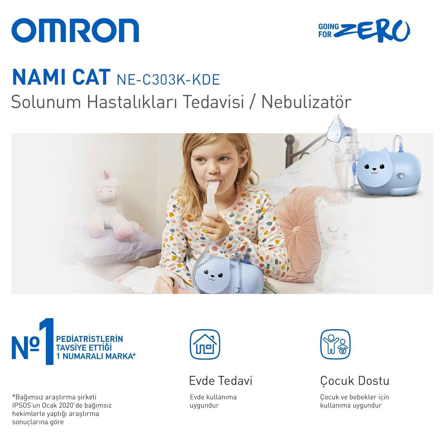 Omron Nami Cat, Çocuklara Uygun Sevimli Nebulizatör